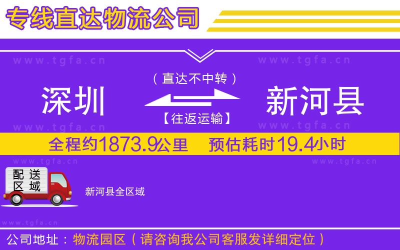 深圳到新河縣物流公司