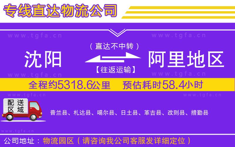 沈陽(yáng)到阿里地區(qū)物流公司