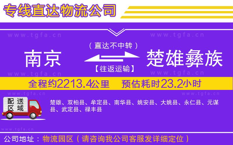 南京到楚雄彝族自治州物流專線