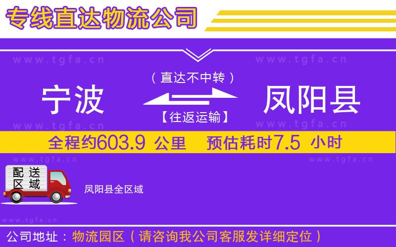 寧波到鳳陽縣物流公司