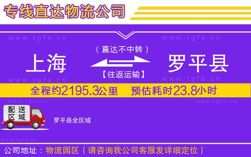 上海到羅平縣物流公司