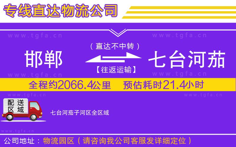 邯鄲到七臺河茄子河區(qū)物流專線