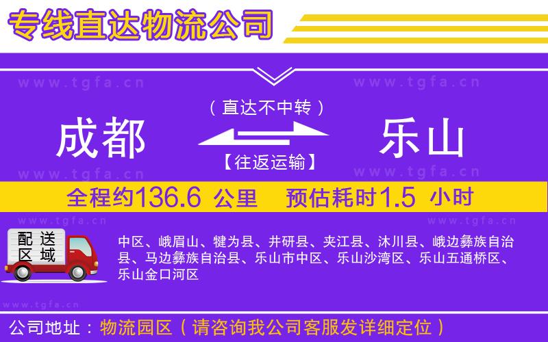 成都到樂(lè)山物流公司