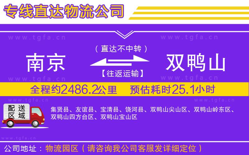 南京到雙鴨山物流專線