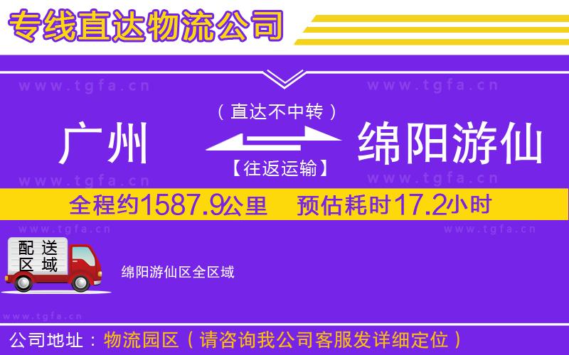 廣州到綿陽(yáng)游仙區(qū)物流專線