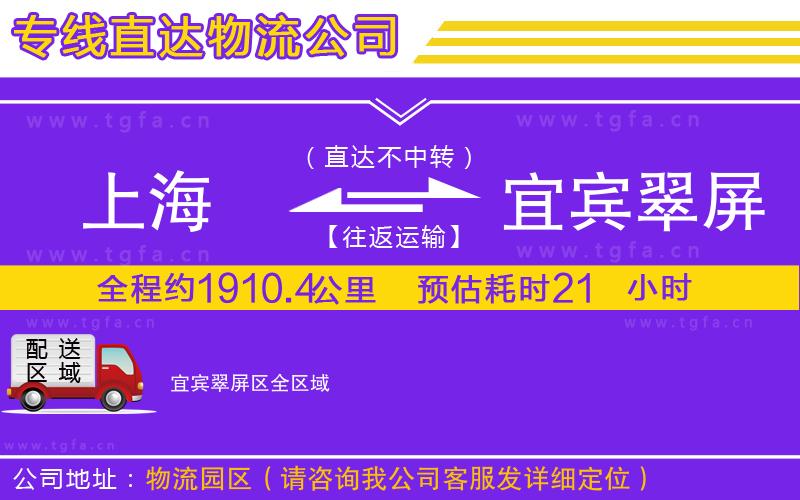 上海到宜賓翠屏區(qū)物流專(zhuān)線