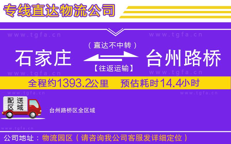 石家莊到臺(tái)州路橋區(qū)物流專(zhuān)線