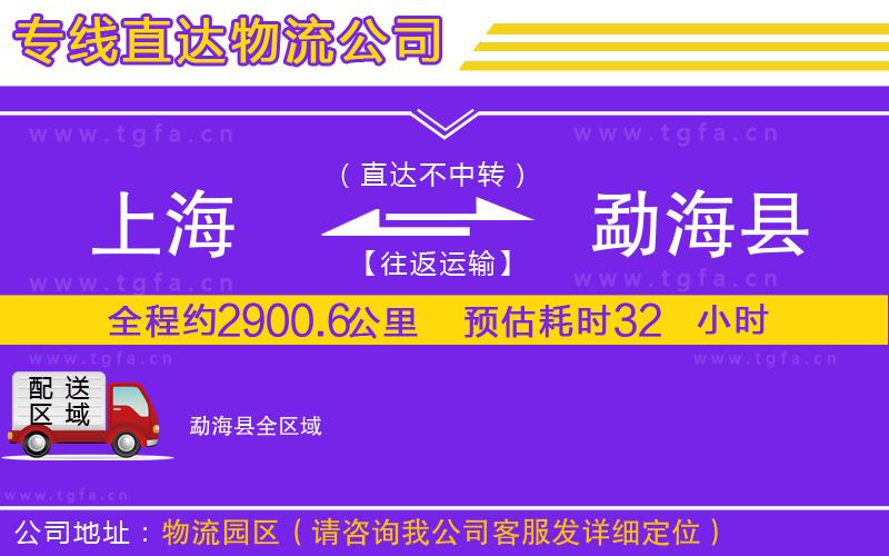 上海到勐?？h物流公司