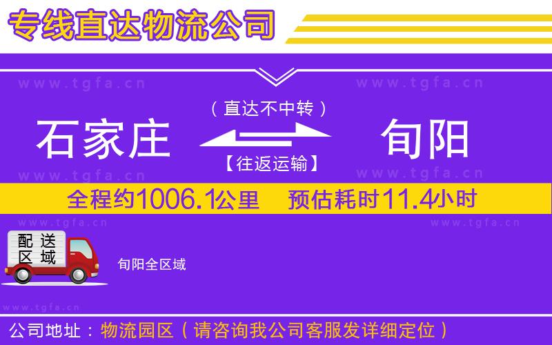 石家莊到旬陽物流公司