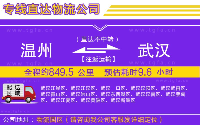 溫州到武漢物流專(zhuān)線