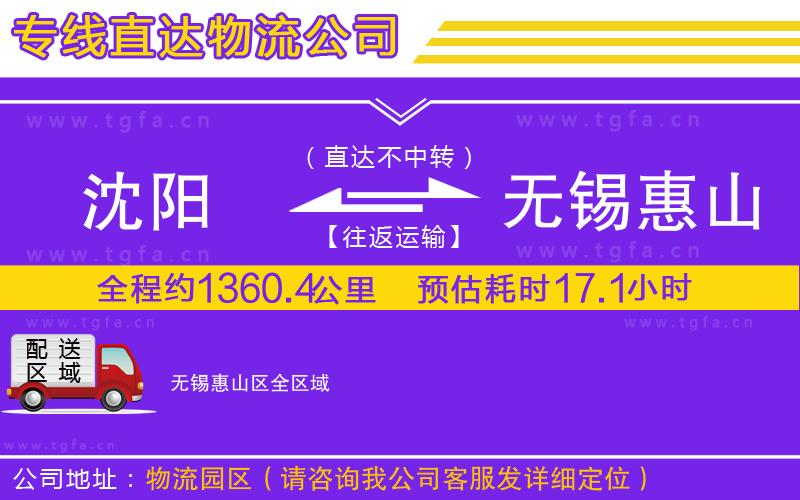 沈陽到無錫惠山區(qū)物流專線