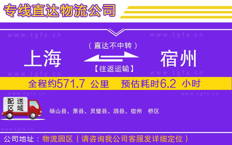 上海到宿州物流專線