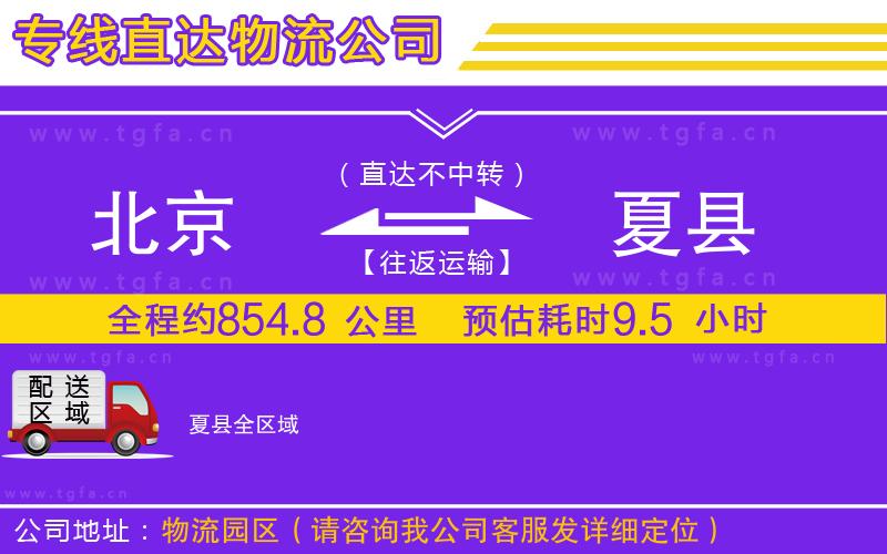 北京到夏縣物流專(zhuān)線