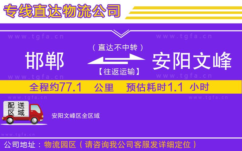 邯鄲到安陽(yáng)文峰區(qū)物流專線