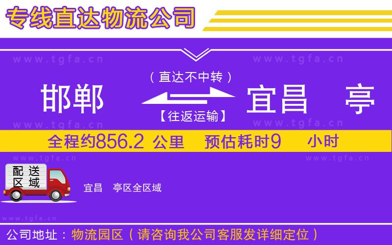 邯鄲到宜昌猇亭區(qū)物流專線