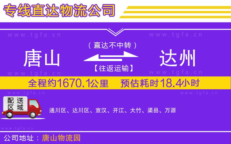 唐山到達州物流公司