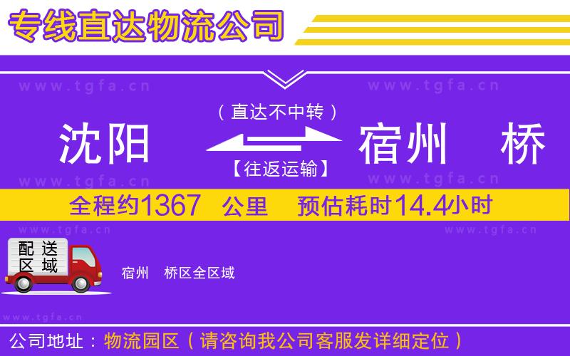 沈陽到宿州埇橋區(qū)物流專線