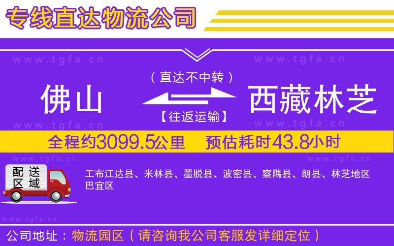 佛山到西藏林芝地區(qū)物流公司