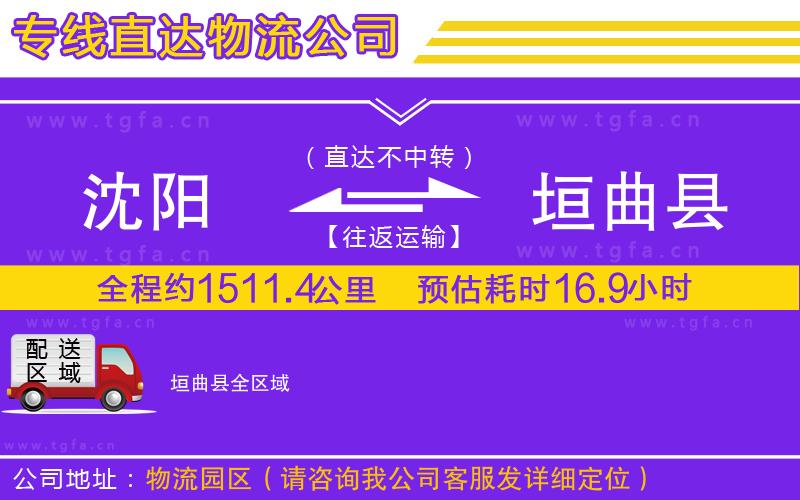 沈陽到垣曲縣物流專線