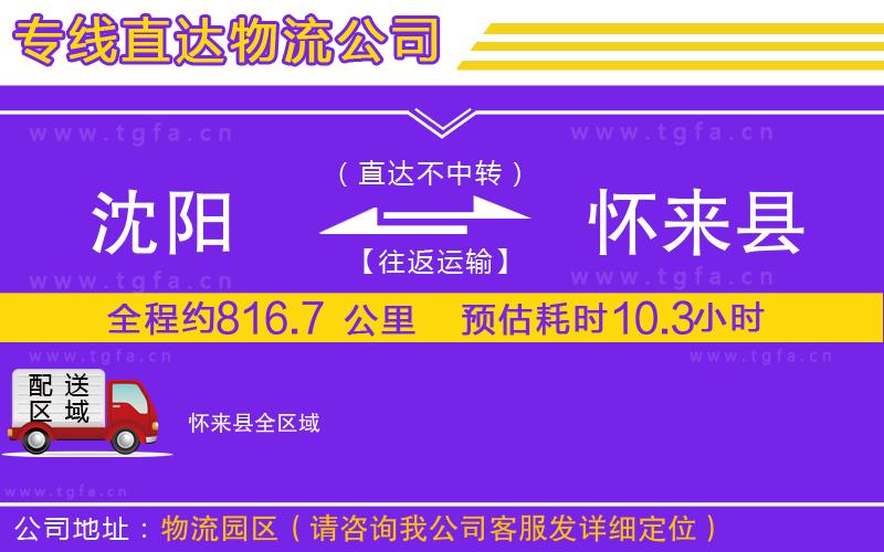 沈陽(yáng)到懷來(lái)縣物流公司