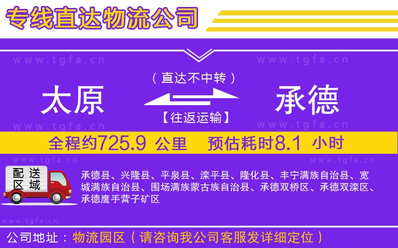 太原到承德物流專線