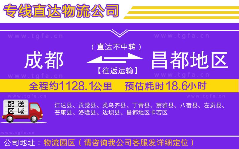 成都到昌都地區(qū)物流專線