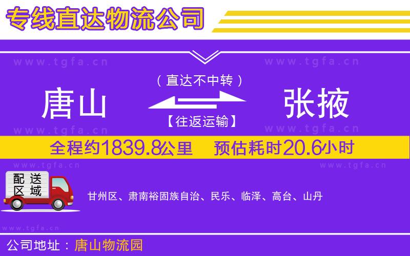 唐山到張掖貨運公司