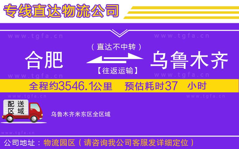 合肥到烏魯木齊米東區(qū)物流公司
