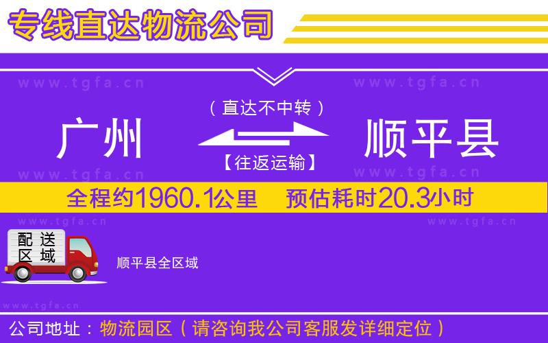 廣州到順平縣物流專線
