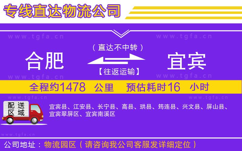 合肥到宜賓物流專線