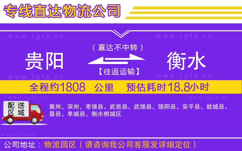 貴陽(yáng)到衡水物流專(zhuān)線(xiàn)