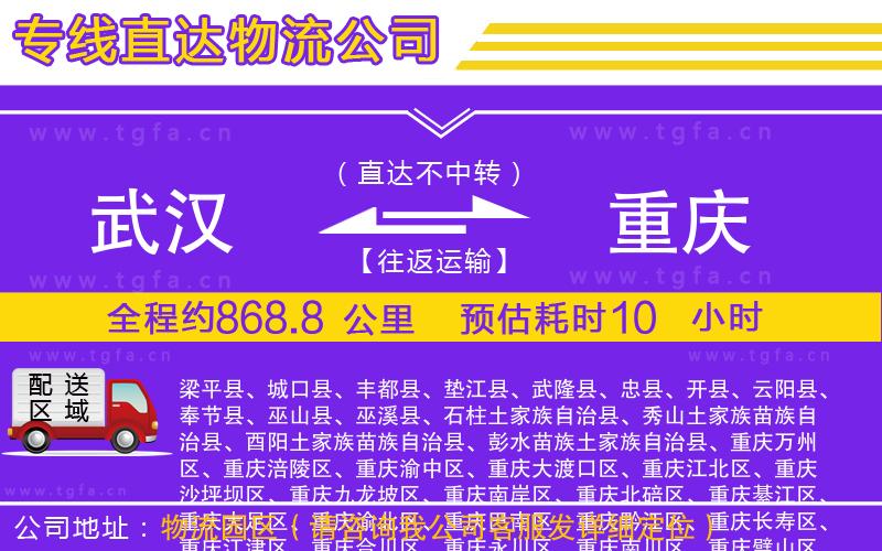 武漢到重慶物流專線