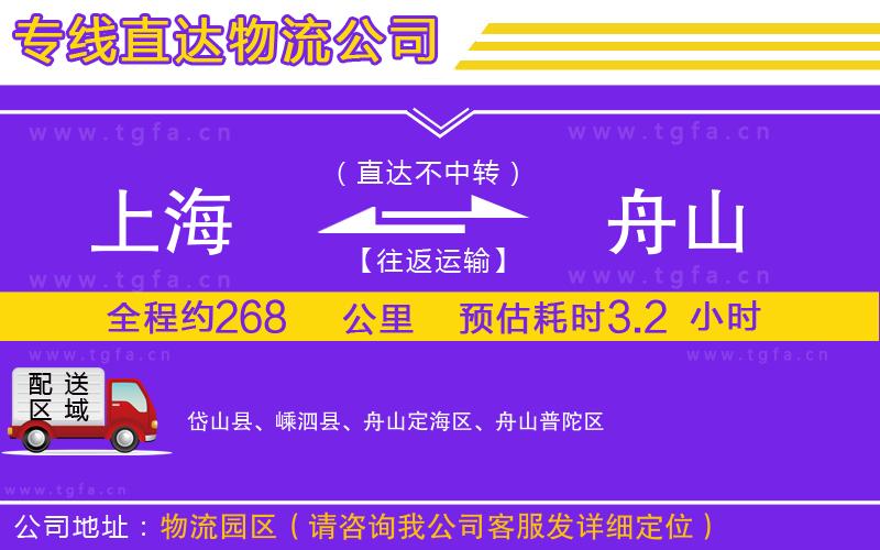 上海到舟山物流專線