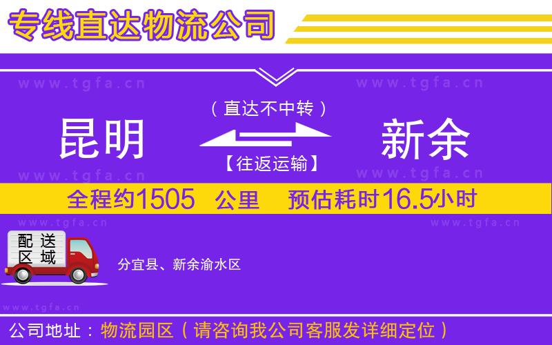 昆明到新余物流專線