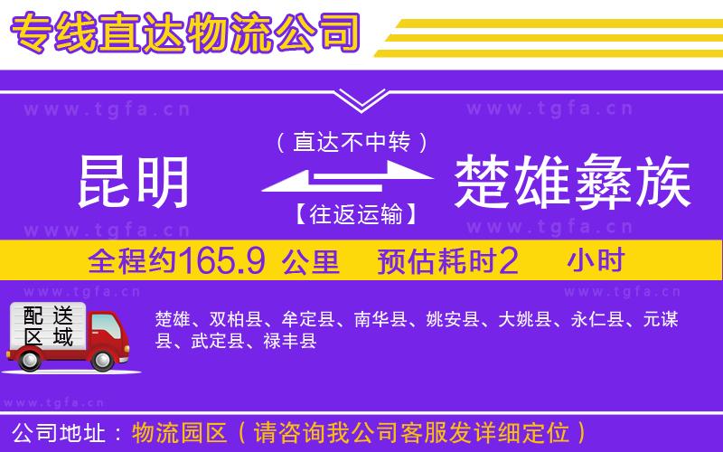 昆明到楚雄彝族自治州物流專線