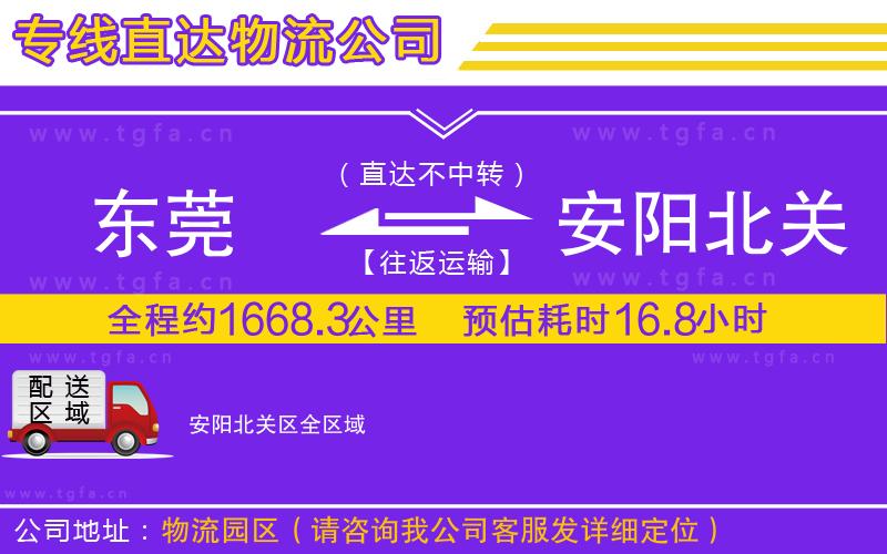 東莞到安陽北關(guān)區(qū)物流專線