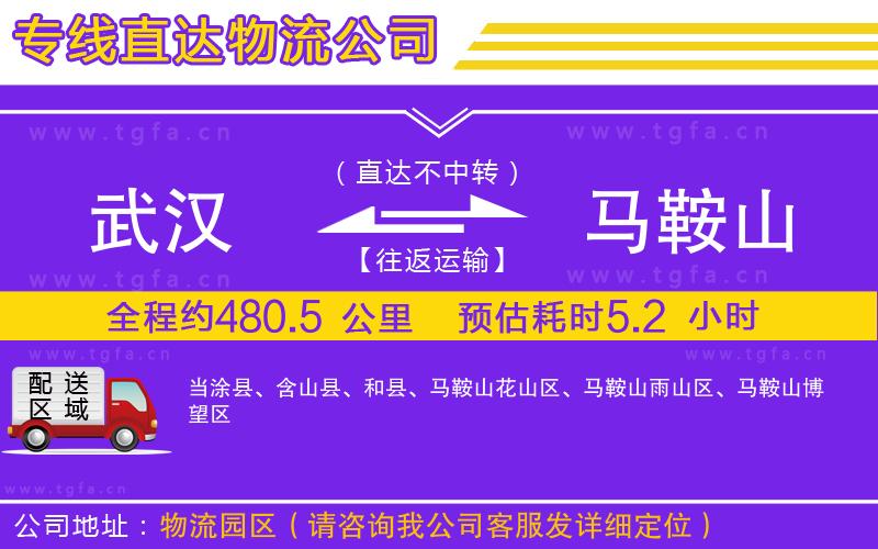 武漢到馬鞍山物流公司
