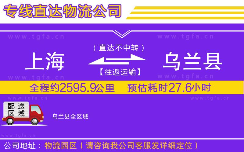 上海到烏蘭縣物流專線