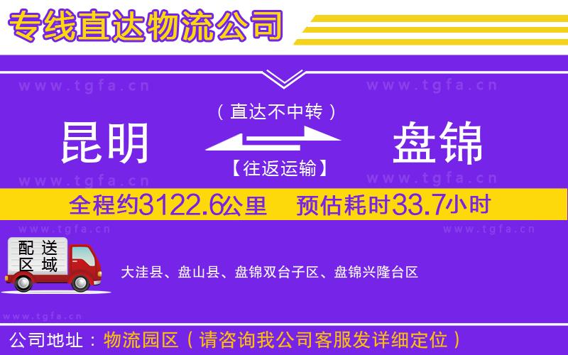 昆明到盤錦物流公司