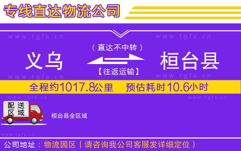 義烏到桓臺縣物流專線