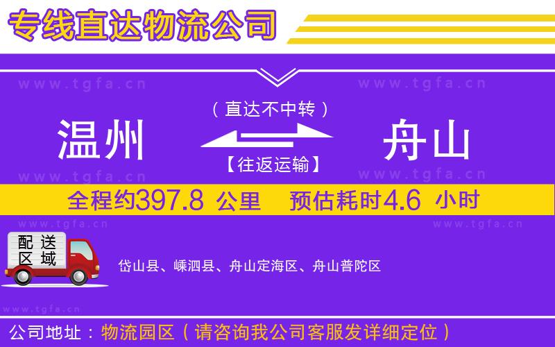 溫州到舟山物流公司