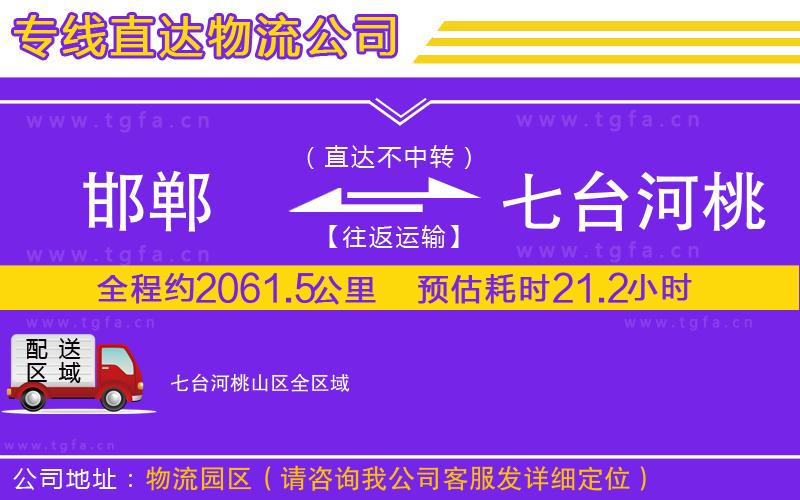 邯鄲到七臺河桃山區(qū)物流專線