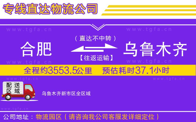 合肥到烏魯木齊新市區(qū)物流公司