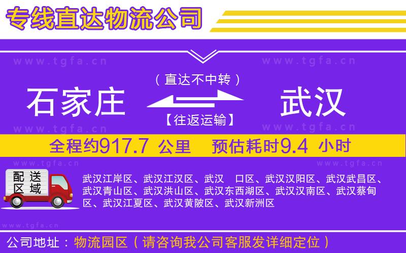 石家莊到武漢物流專線