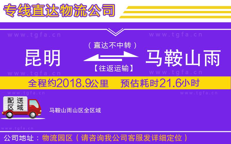 昆明到馬鞍山雨山區(qū)物流公司