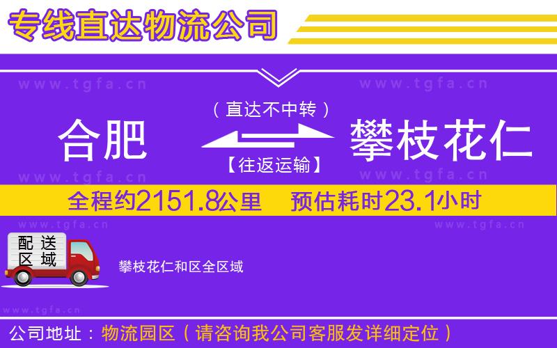 合肥到攀枝花仁和區(qū)物流專線