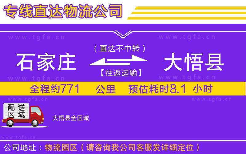 石家莊到大悟縣物流專線