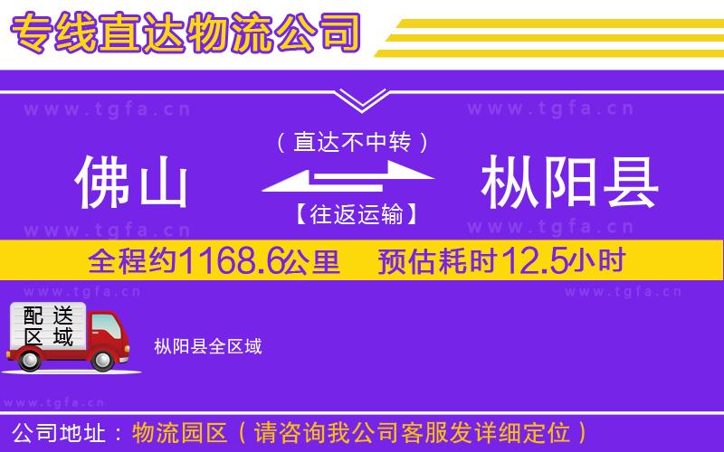 佛山到樅陽(yáng)縣物流專(zhuān)線