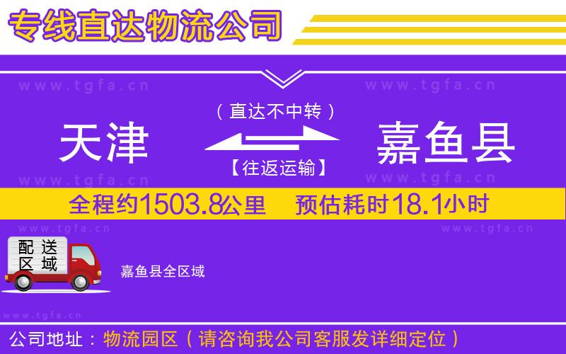 天津到嘉魚縣物流專線