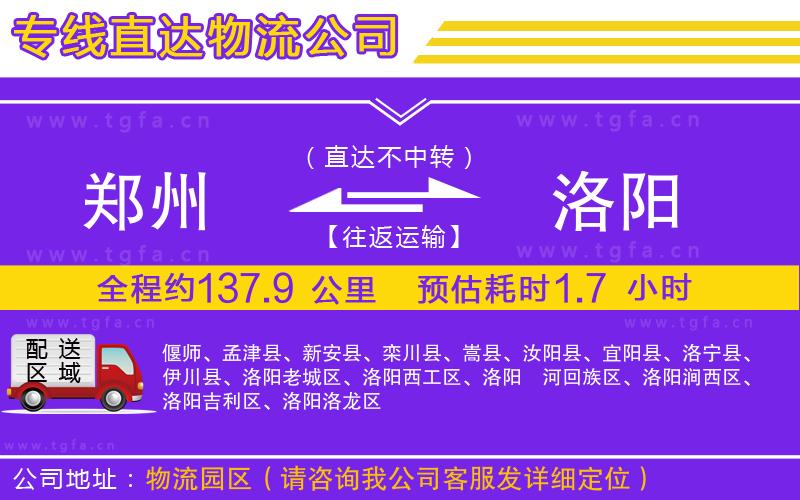 鄭州到洛陽(yáng)物流專線